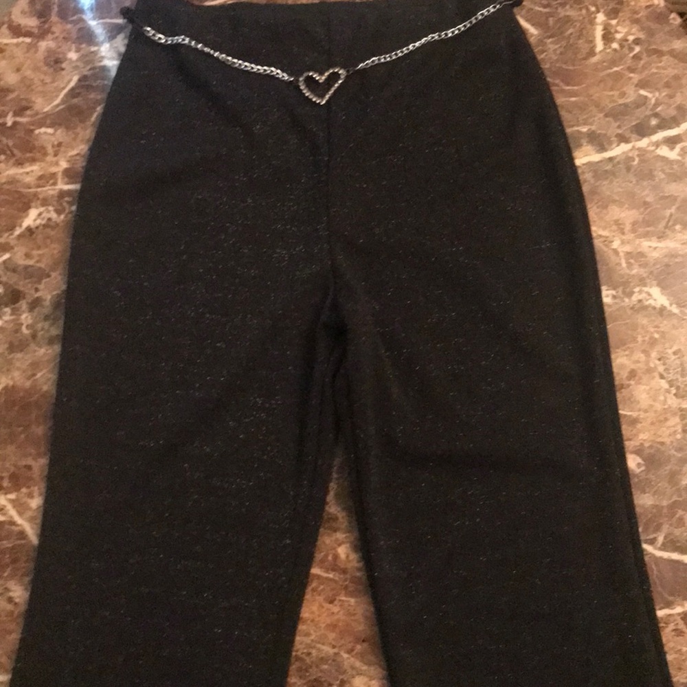 Girls sparkly wide leg pants